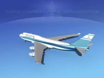 Boeing 747-400 E Al 3D model