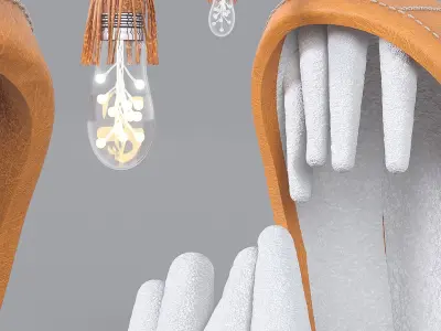 Swing chair by Porky Hefer Sea Predator Monster Low-poly 3D model