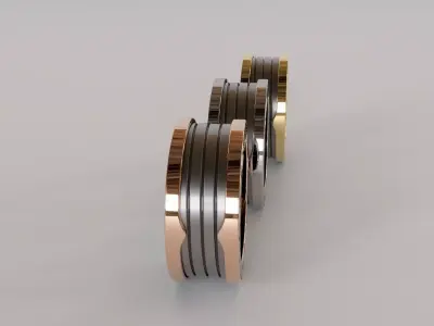 Bvlgari B Zero1 Spiral Ring 3D model