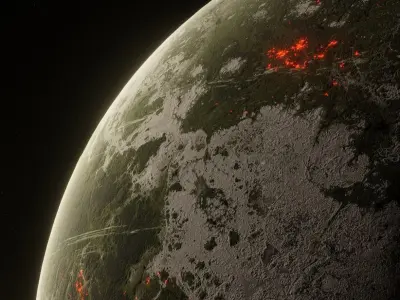 Planet Space Ready to game Low-poly 3D model 8