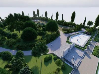 park-public park-Private Park Landscape 3D model