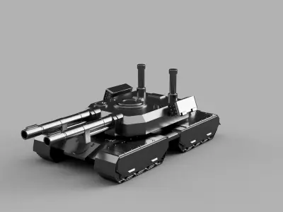 Mammoth Tank Command and Conquer Remastered Battle Tank 3D print model