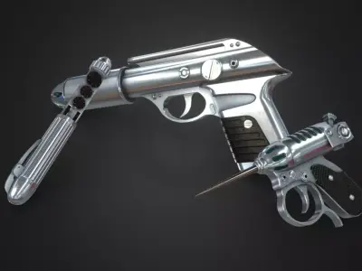 Gun MIB Low-poly 3D model