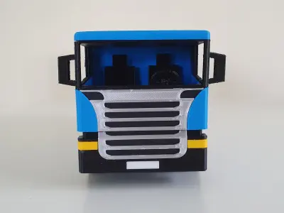 Cement Truck with motorized rotating tank 3D print model