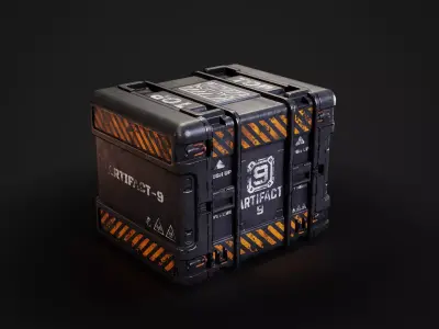 Scifi Crate Low-poly 3D model