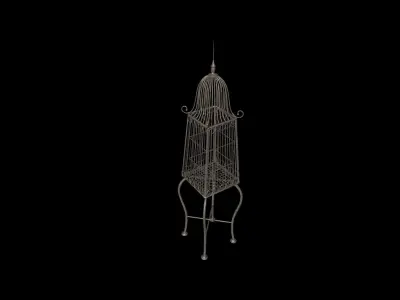 Bird Cage - PBR - Textured Low-poly 3D model