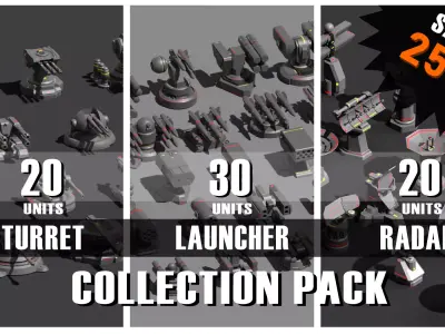 Turret - Launcher - Radar Collection Pack 