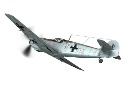 Messerschmitt - BF-109 E - White 7 3D model