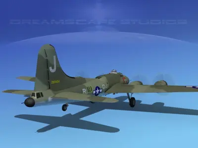 Boeing B-17F Flying Fortress HP V03 3D model