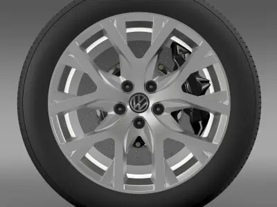 Volkswagen CrossPolo 2014 wheel 3D model