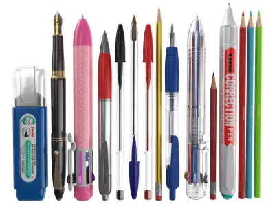 Pens Collection 3D model