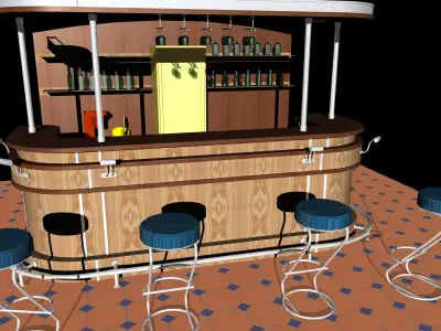 The Bar is open Free 3D model