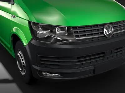 Volkswagen Transporter Van L1H2 T6 2017 3D model