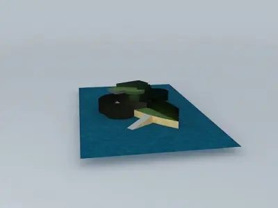 map x boat in water Free 3D model