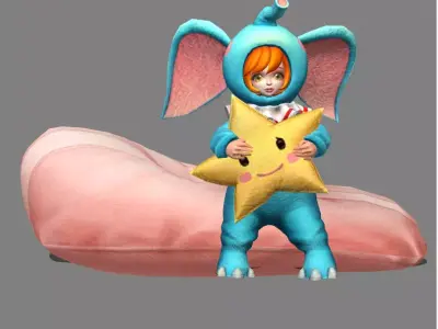 Nana Slumber Party Low-poly 3D model