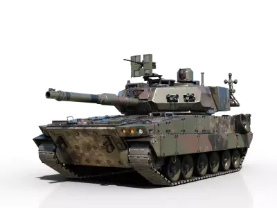 3 coatings of USA ARMY M10 Booker Combat Vehicle light tank Low-poly 3D model