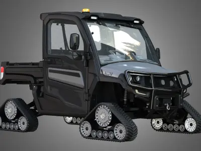 JD - XUV865M Crossover Utility Vehicle - with Tracks System 3D model