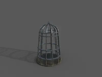 Medieval cage 3D model Low-poly 3D model