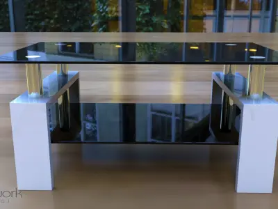 Glass Table Free 3D model shop