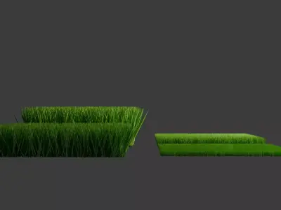 Game Ready Grass Set Low-poly 3D model
