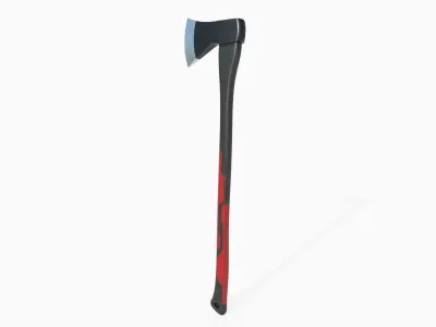 Axe M03 - with STL Low-poly 3D model