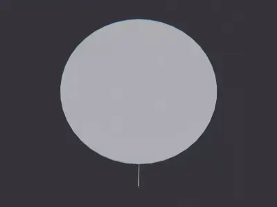 Round Metal Restaurant Table with Pedestal Base Low-poly 3D model