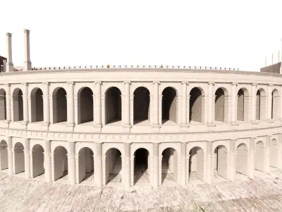 Roman Coloseum-Colosseum Undamage 3D model