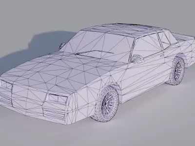 old classic monte carlo ss 1986 Free low-poly 3D model