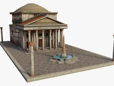 Pantheon in Rome 3D model