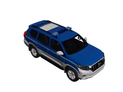 Toyota Police SUV Patrol Vehicle Emergency Response Car 3D model