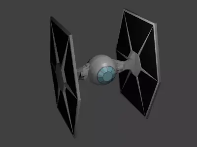 Star Wars Tie fighter model Low-poly 3D model