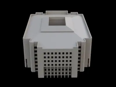 Building No1 Low-poly 3D model