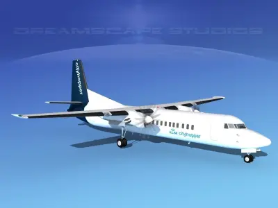 Fokker F-60 KLM Cityhopper 2 3D model