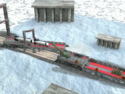 Complete Environment Low-poly 3D model