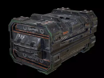 Military Crate Game Ready Low Poly 3D Model - VR Low-poly 3D model