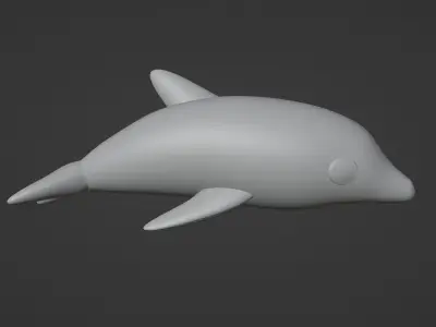 Inflatable dolphin green 3D model