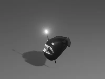 angler fish 3d Free low-poly 3D model