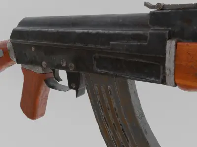 Ak-47 Used Dirty 3D model