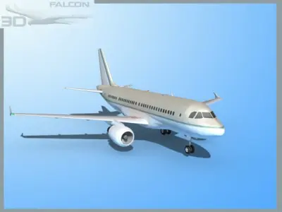 Falcon3D A319 Corporate 1 3D model