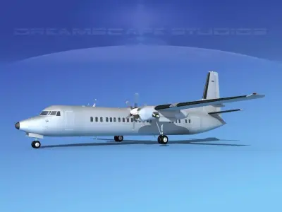 Fokker F-60 Bare Metal 3D model