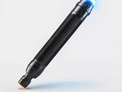SciFi Stun Baton Glowing Weapon 3D model
