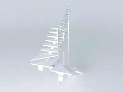 Escalera intermediate support Free 3D model