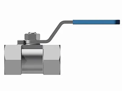 One Piece Manual Ball valves - BSP Threaded Ends 3D model