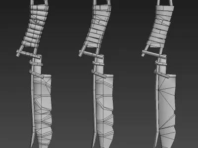 Maniac knife Low-poly 3D model