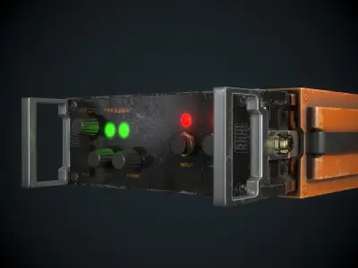 Sci-fi Transmitter Communication Device PBR Low-poly 3D model