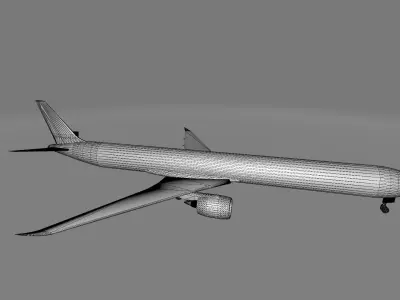 Boeing 777 Free low-poly 3D model