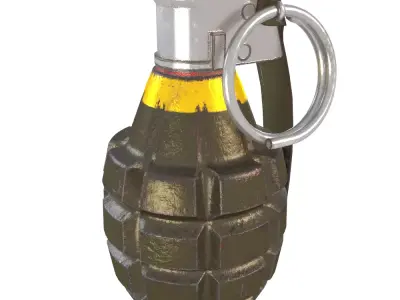 MK2 Granade Free low-poly 3D model