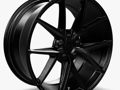 Niche Misano Wheel Satin Black 3D model