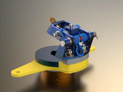 P-51D Mustang Tail Wheel De-clutching Assembly 3D print model