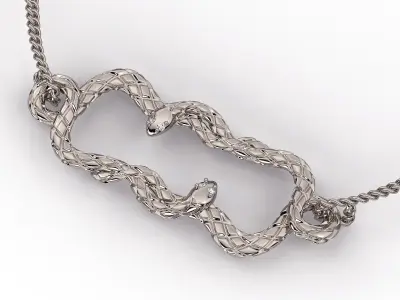 snakes pendant gold printable jewelry 3D model 3D print model